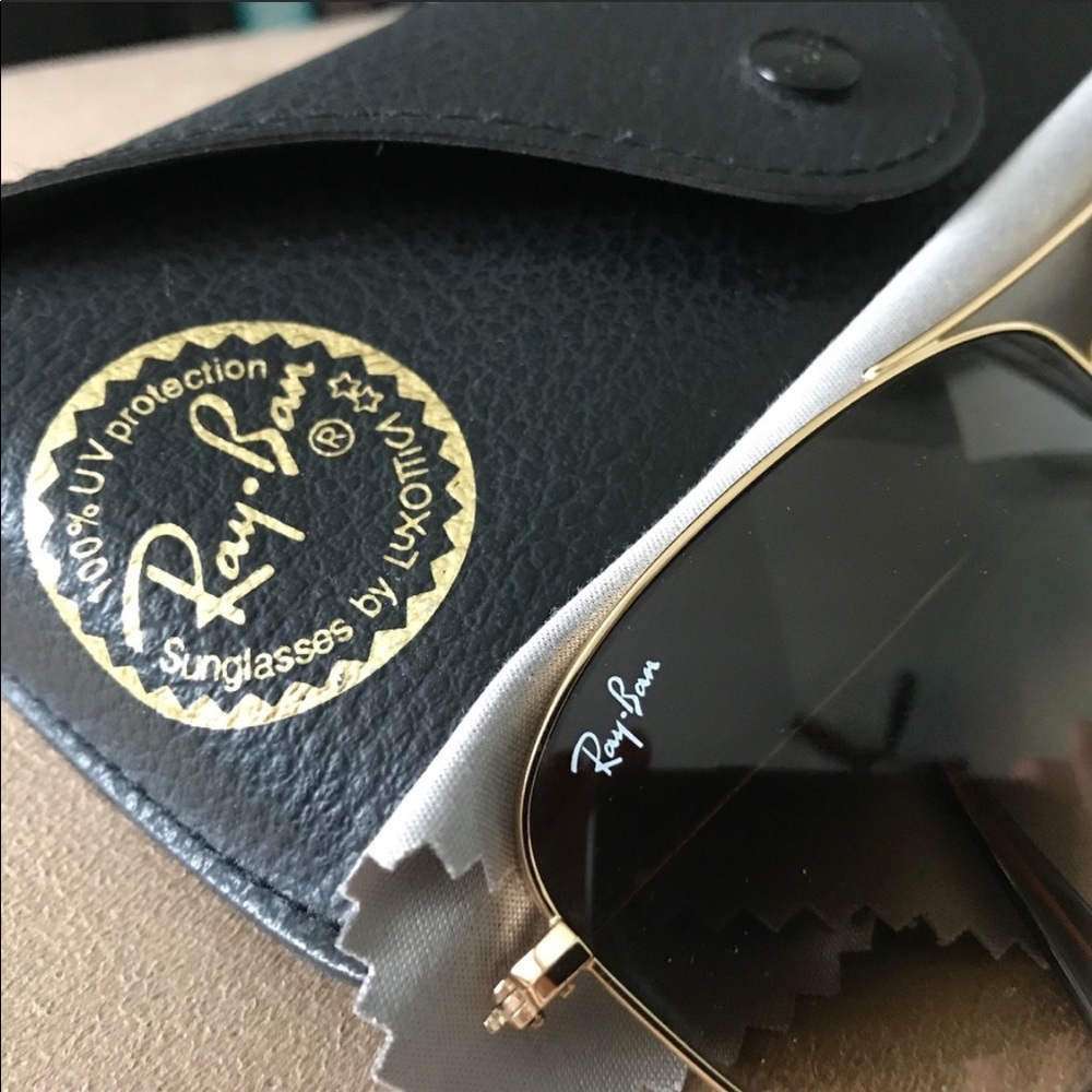 Authentic Ray-Ban Caravan RB Gold Green classic